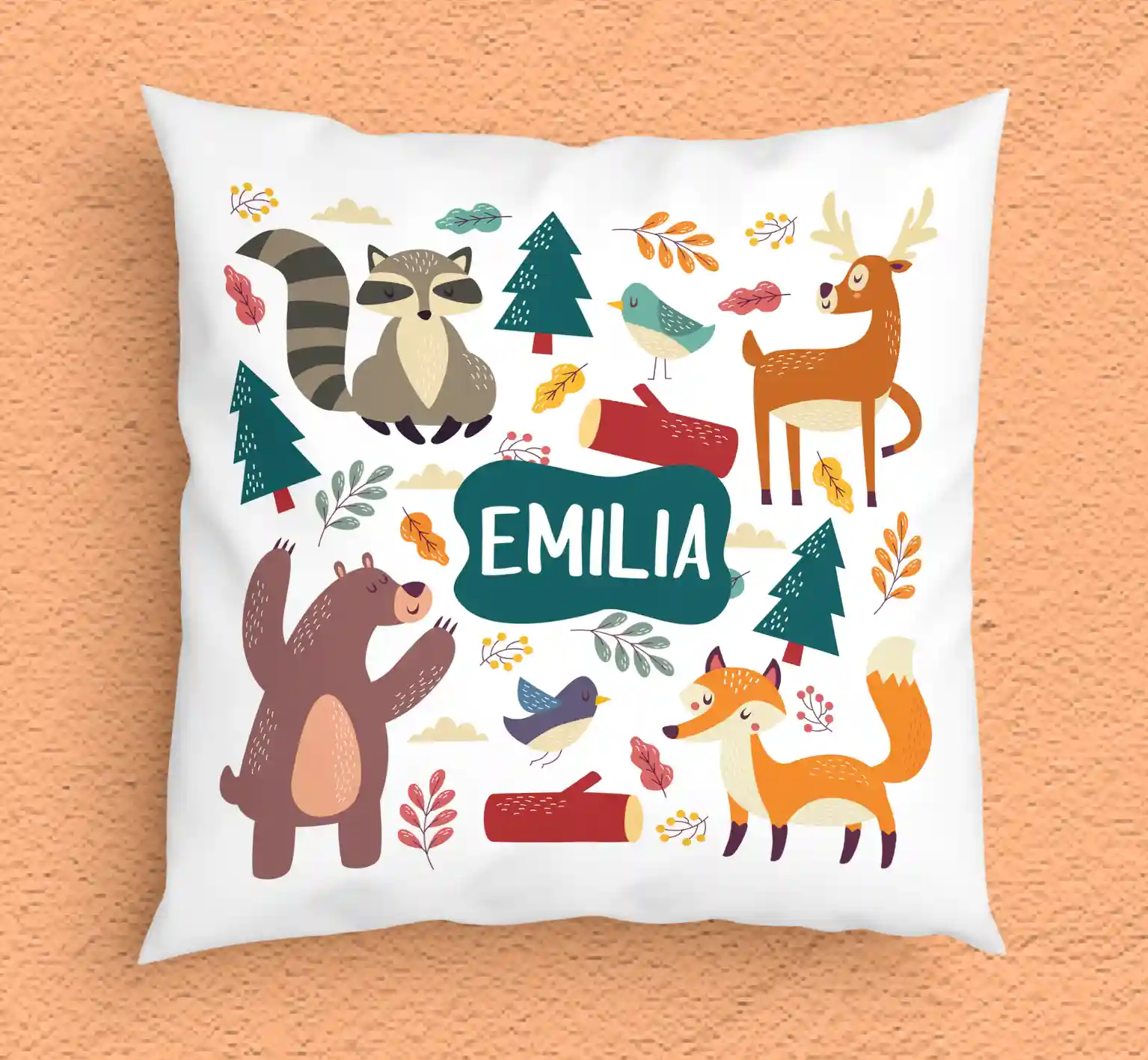 Perna personalizata cu animalute si text