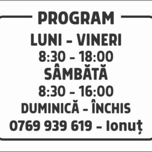 Program DE LUCRU Sticker Autocolant